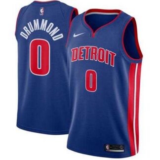 Men’s Nike Detroit Pistons #0 Andre Drummond Blue NBA Swingman Icon Edition Jersey