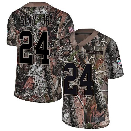 Nike Philadelphia Eagles #24 Darius Slay Jr Camo Men’s Stitched NFL Limited Rush Realtree Jersey