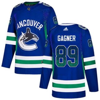 Adidas Vancouver Canucks #89 Sam Gagner Blue Home Authentic Drift Fashion Stitched NHL Jersey