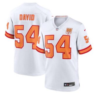 Youth '76 Tampa Bay Buccaneers #54 Lavonte David White 50th Season Game Jersey