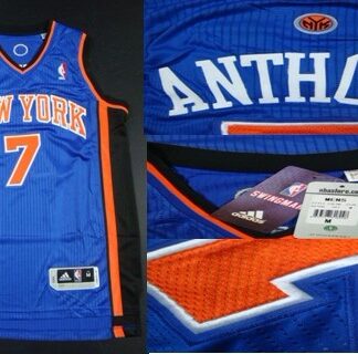 New York Knicks #7 Anthony Blue Revolution 30 Swingman Jerseys