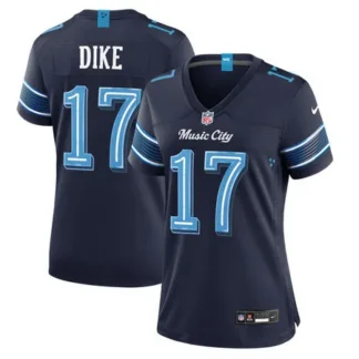Women's Tennessee Titans #17 Chimere Dike Navy 2026 Rivalries Collection Game Jersey