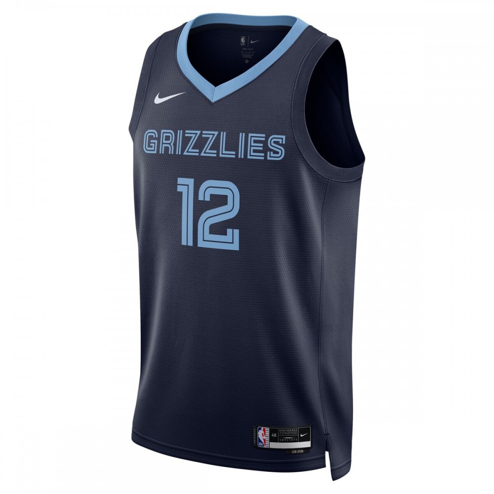 Ja Morant Memphis Grizzlies Nike Unisex 2022/23 Swingman Jersey - Icon Edition - Navy - Image 2