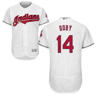Cleveland Indians #14 Larry Doby White Flexbase Stitched Jersey DingZhi