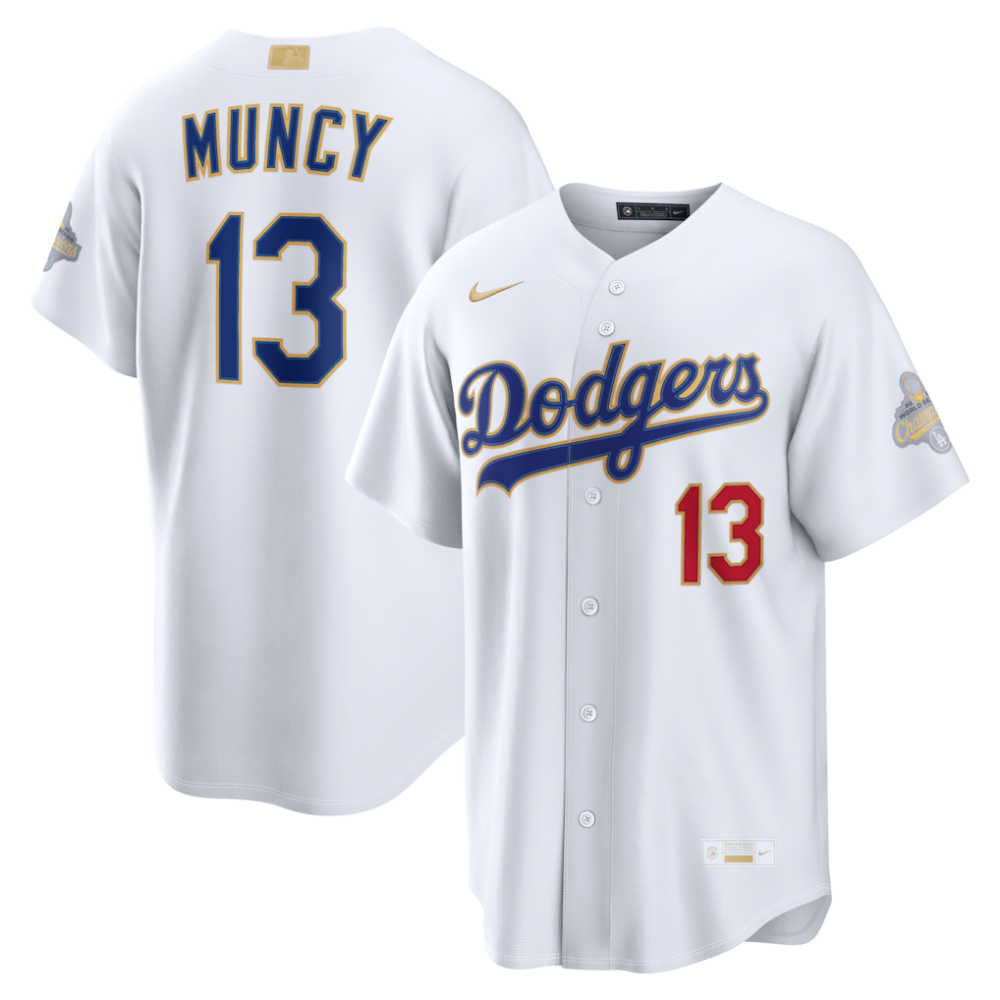 Max Muncy Los Angeles Dodgers Nike 2026 Gold Collection Stadium Jersey - White