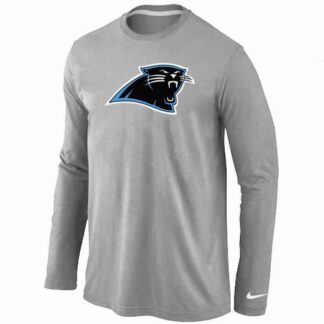 Nike Carolina Panthers Logo Long Sleeve T-Shirt Gray