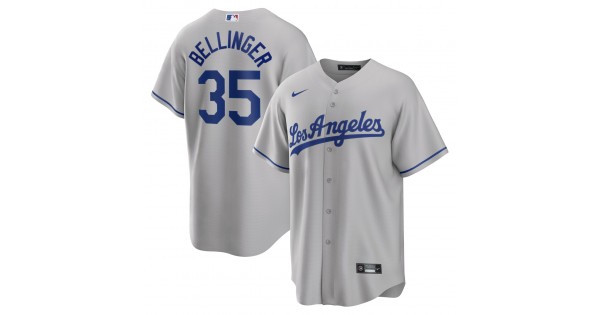 Cody Bellinger Los Angeles Dodgers Nike Road Replica Player Name Jersey - Gray - Image 2