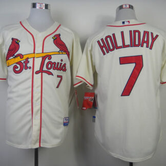 St. Louis Cardinals #7 Holliday Cream Jerseys