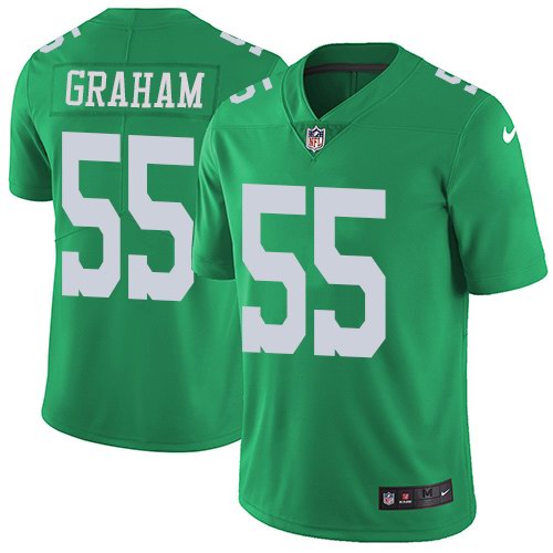 Nike Men & Women & Youth Eagles 55 Brandon Graham Green Color Rush Limited Jersey