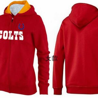 Womens Indianapolis Colts Team Logo 2015 Full Zip Hoodie-20