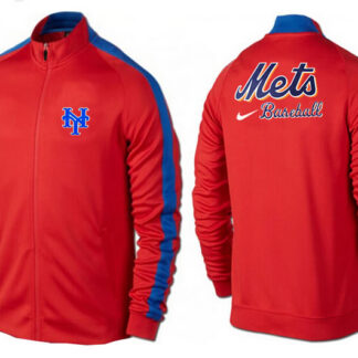 MLB New York Mets Team Logo 2015 Men Baseball Jacket (7)