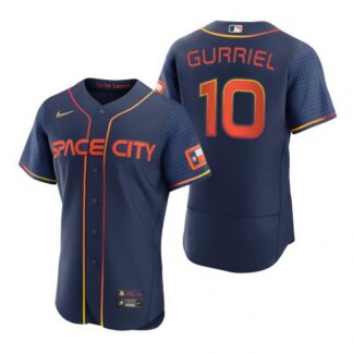 Houston Houston Astros #10 Yuli Gurriel Navy Men’s Nike Authentic 2022 City Connect MLB Jersey Men’s