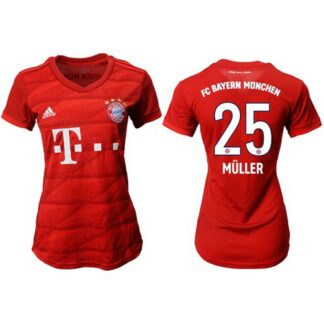 Women’s Bayern Munchen #25 Muller Home Soccer Club Jersey