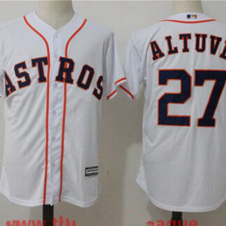 Men's Houston Astros #27 Jose Altuve White Home Stitched MLB Majestic Cool Base Jersey