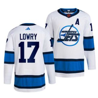Men's Winnipeg Jets #17 Adam Lowry White 2022-23 Reverse Retro Stitched Jersey Dzhi