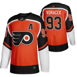 Philadelphia Flyers #93 Jakub Voracek Orange Men’s Adidas 2020-21 Reverse Retro Alternate NHL Jersey