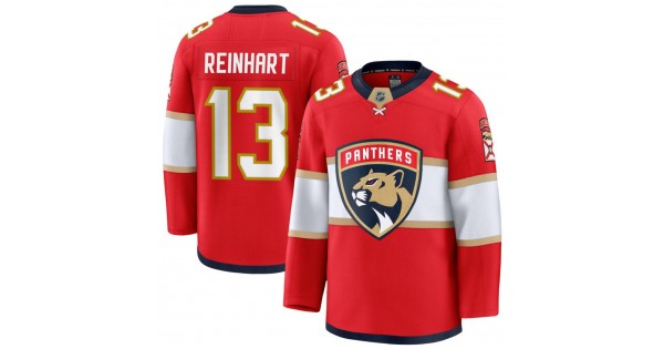 Sam Reinhart Florida Panthers Home Premium Player Jersey - Red - Image 2