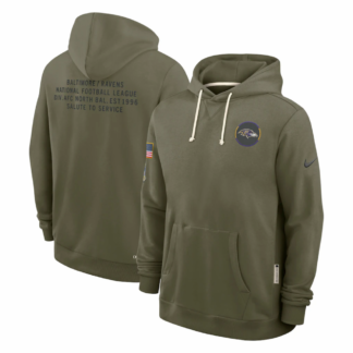 Baltimore Ravens Salute to Service Sideline Dominant Force NFL Pullover Hoodie