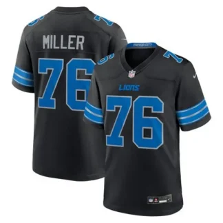 Youth Detroit Lions #76 Blake Miller Black 2026 NFL Draft Game Jersey