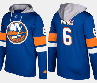 Adidas New York Islanders 6 Ryan Pulock Name And Number Blue Hoodie