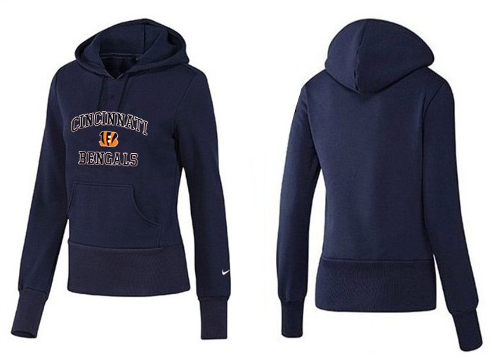 Nike Cincinnati Bengals Team Logo D.Blue Women Pullover Hoodies (2)
