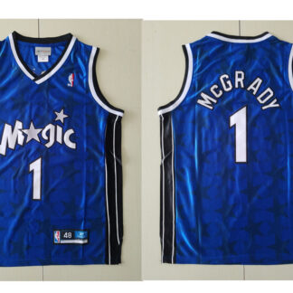 Orlando Magic #1 Tracy McGrady Blue All-Star Hardwood Classics Soul Swingman Throwback Jersey