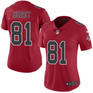 Nike Atlanta Falcons #81 Hayden Hurst Red Women’s Stitched NFL Limited Rush Jersey
