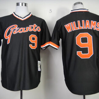 San Francisco Giants #9 Williams Black Throwback Jerseys