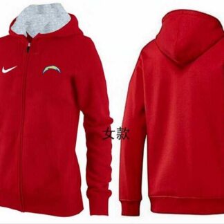 Womens San Diego Chargers Team Logo 2015 Full Zip Hoodie-62