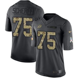 Nike Washington Football Team #75 Brandon Scherff Black Youth Stitched NFL Limited 2016 Salute to Service Jersey