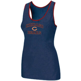 Nike Chicago Bears Heart x26 Soul Tri-Blend Racerback stretch Tank Top Blue